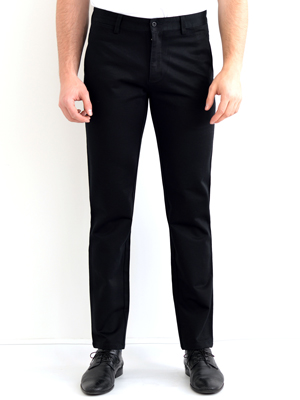 Черен панталон от памук и еластан - 60172 - 20.00 лв
