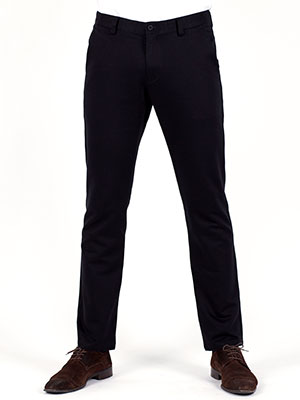 Черен панталон от памук с еластан - 60208 - 20.00 лв