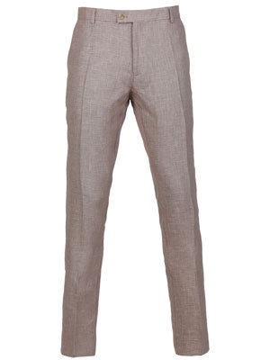 item:Ленен панталон в бежов меланж - 60258 - 116.00 лв