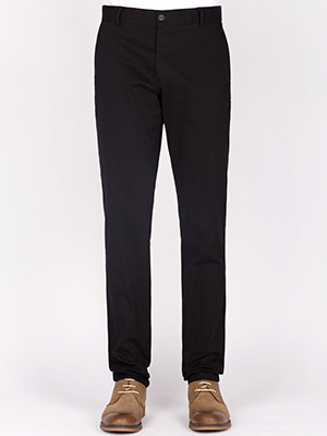 Черен втален панталон от памук - 60275 - 25.00 лв