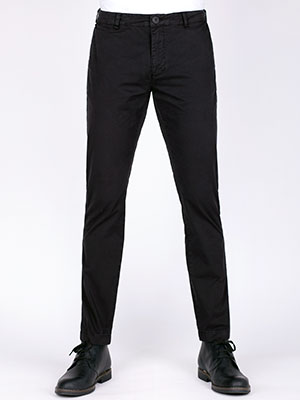 Черен втален мъжки панталон-60276-88.00 лв