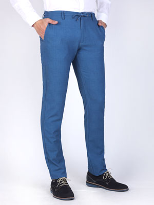 Спортно елегантен син панталон - 60290 - 99.00 лв