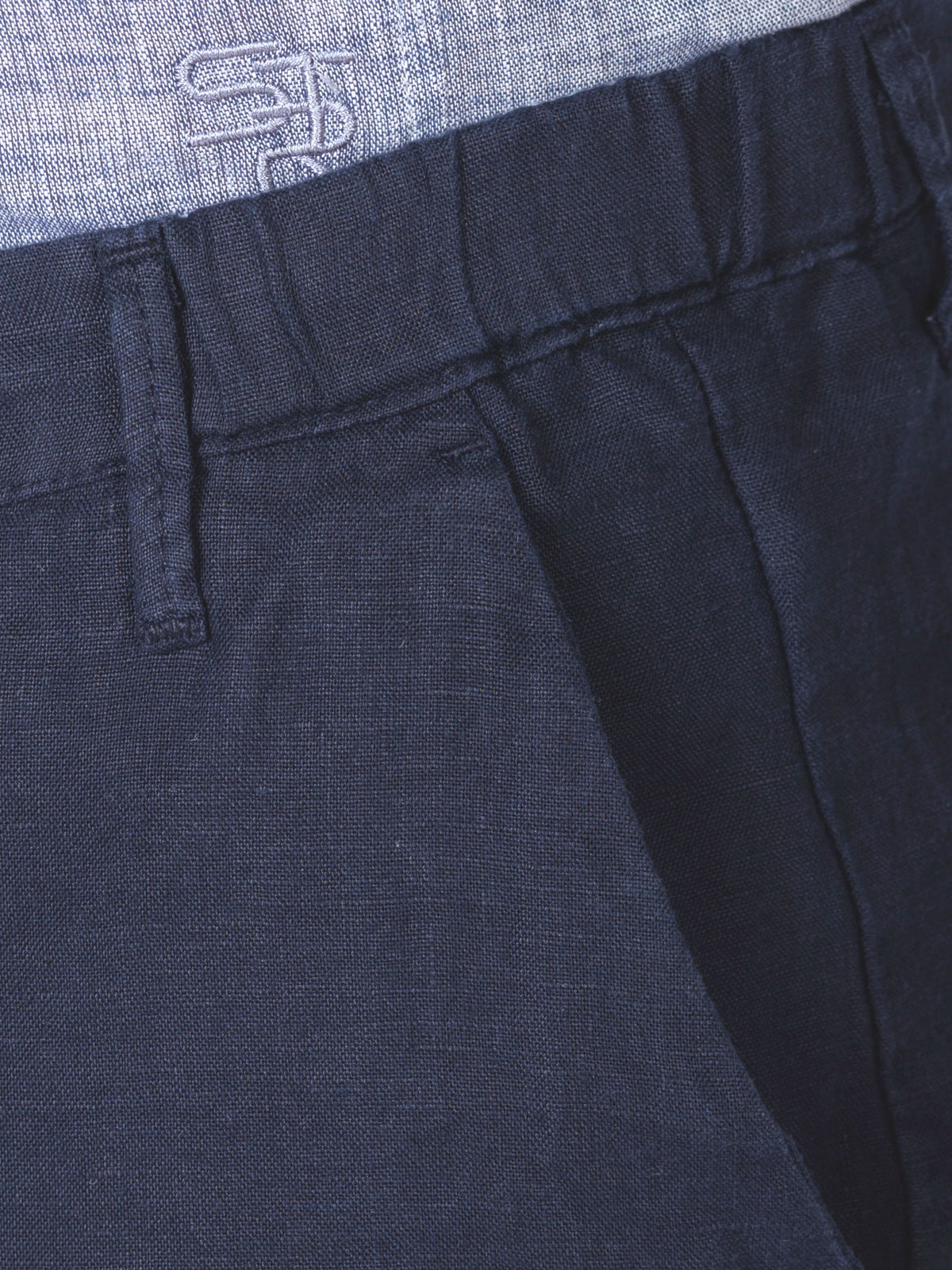 Ленен мъжки панталон в тъмно синьо - 60291 118.00 лв img3