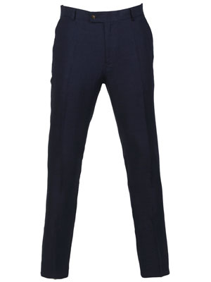 item:Ленен панталон в тъмно синьо - 60296 - 116.00 лв