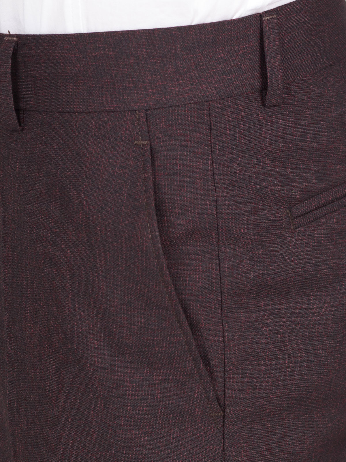 Класически втален панталон бордо меланж - 63253 55.00 лв img2