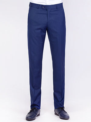 Класически мъжки панталон в синьо - 63330 - 108.00 лв