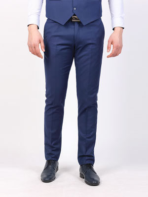 item:Панталон с вталена кройка в синьо - 63331 - 108.00 лв