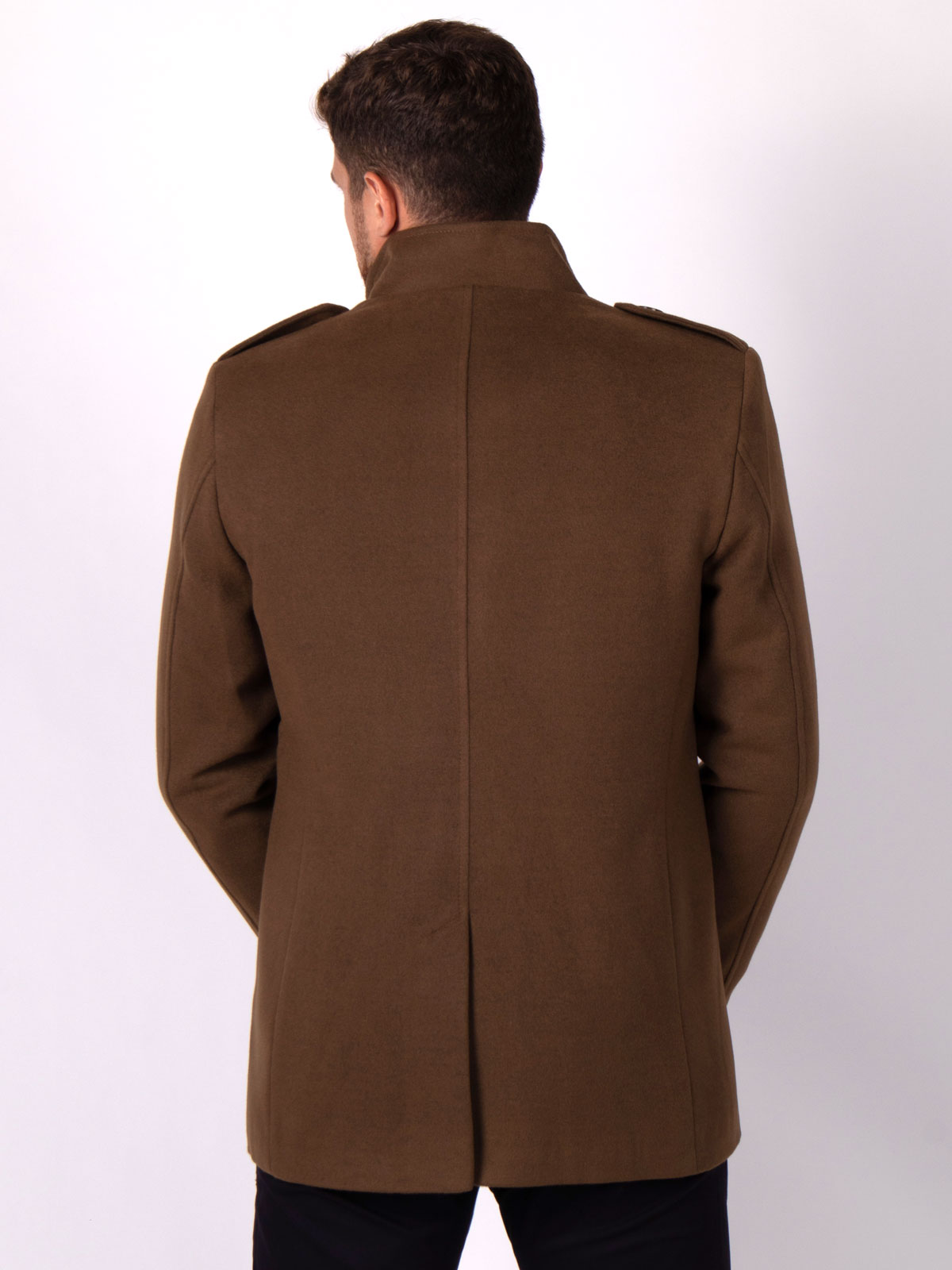 Мъжко палто в кафяво зелен меланж - 65108 229.00 лв img4