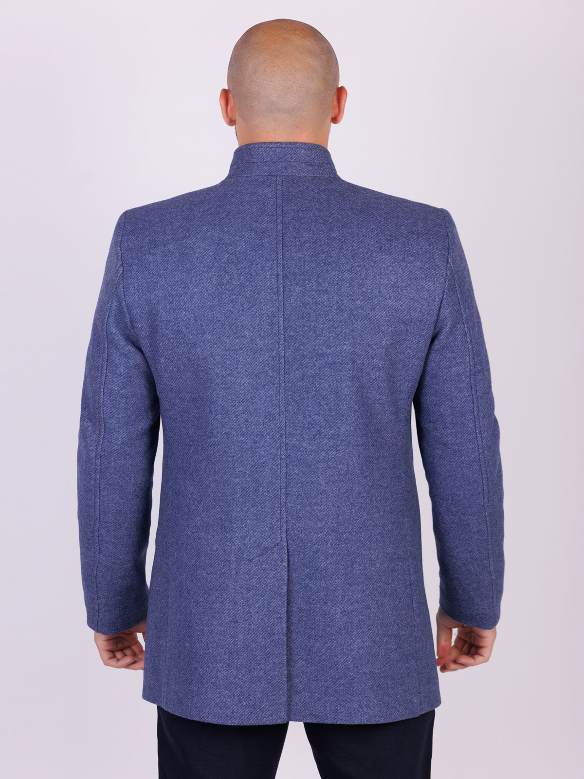 Мъжко дълго палто в синьо - 65125 298.00 лв img2