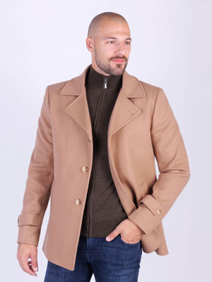 Мъжко палто в цвят камел-65127-259.00 лв