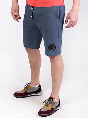item:Спортен къс панталон в син меланж - 67075 - 42.00 лв