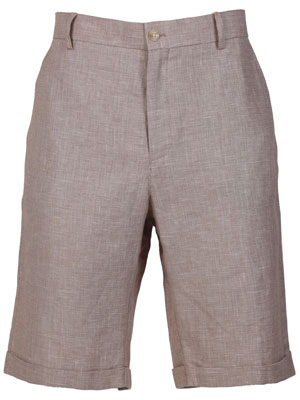 item:Ленен къс панталон в бежов меланж - 67096 - 84.00 лв