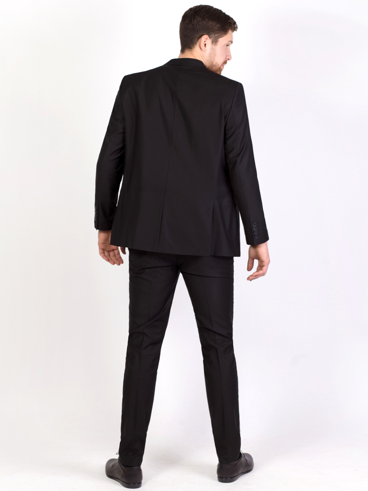Стилен черен костюм с втален силует - 68051 330.00 лв img4