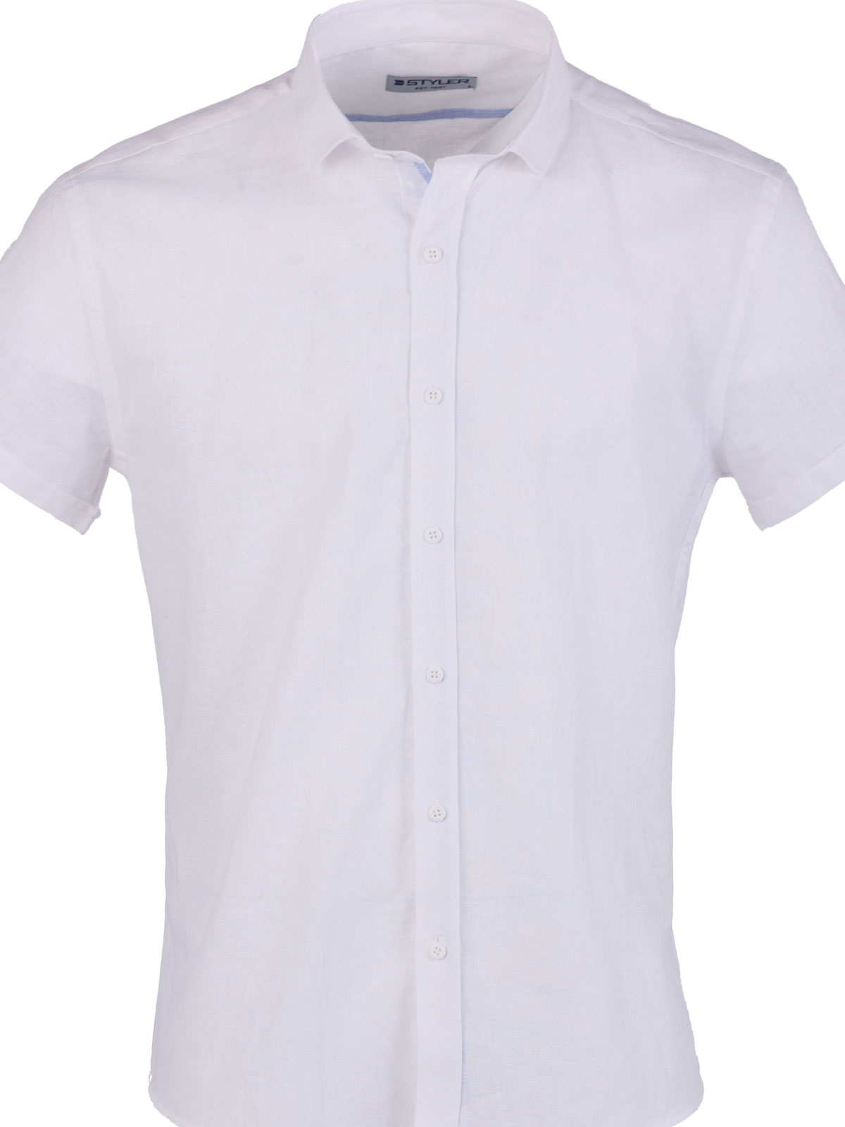 Бяла риза от лен и памук - 80227 78.00 лв img1