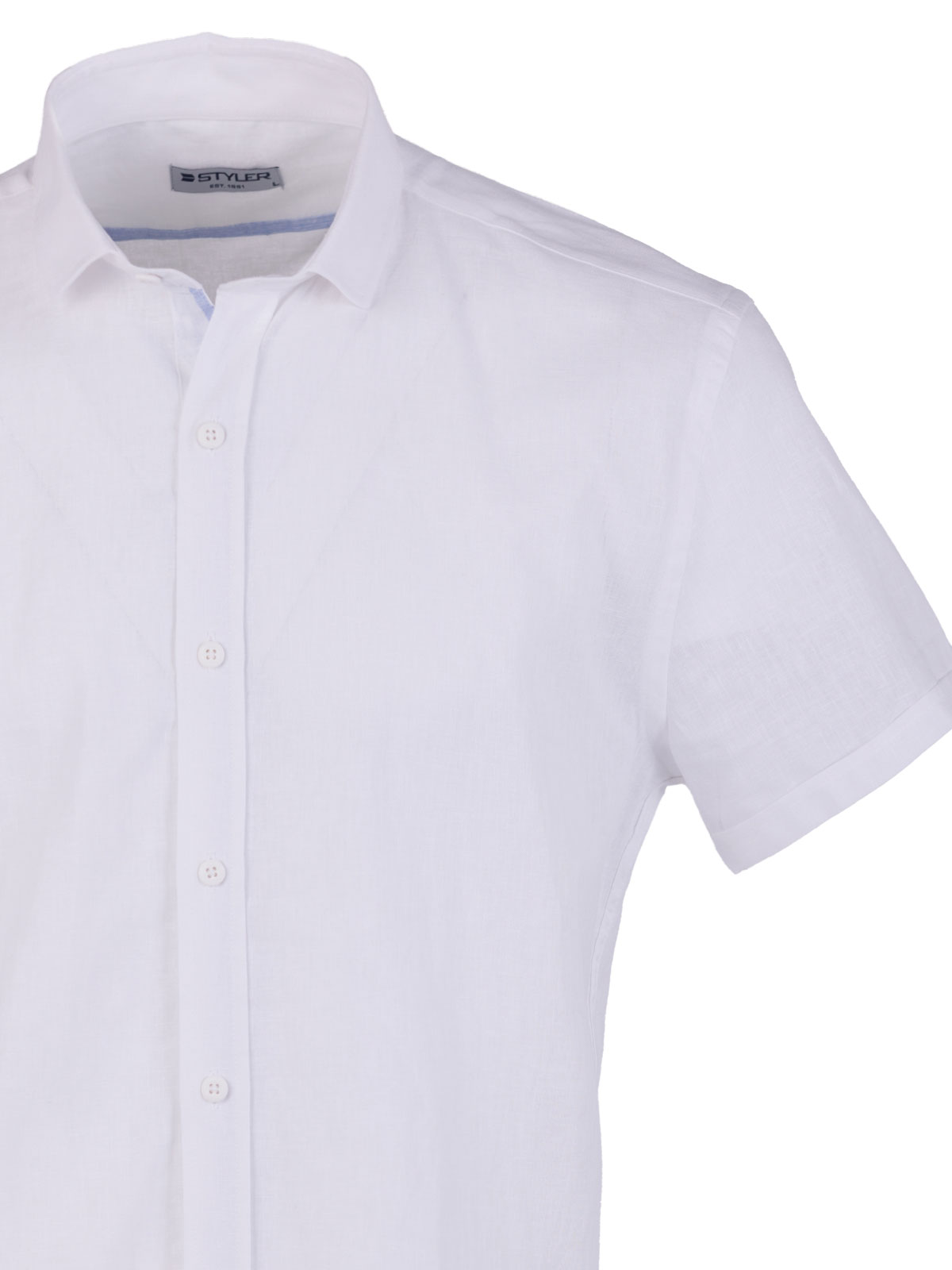 Бяла риза от лен и памук - 80227 78.00 лв img2