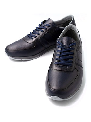Мъжки кожени обувки в синьо-81099-92.00 лв