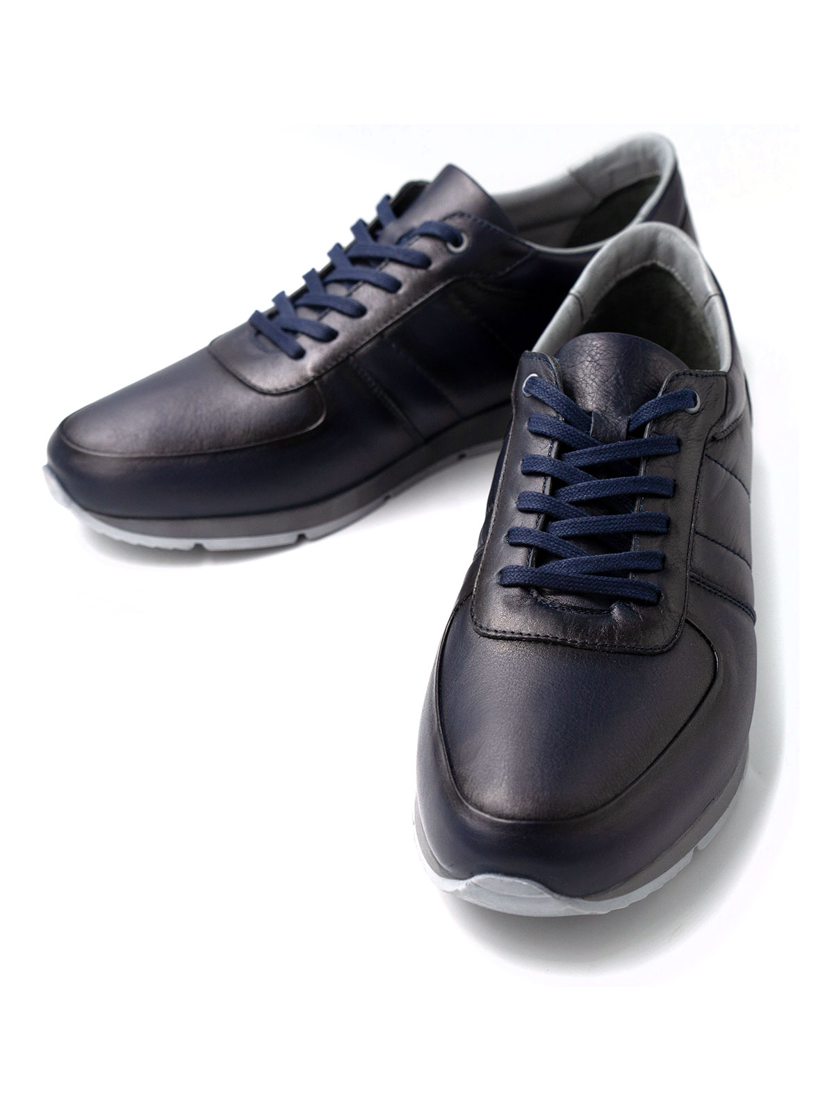 Мъжки кожени обувки в синьо - 81099 - 144.00 лв img1