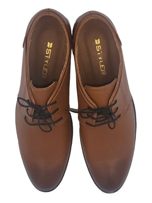 Мъжки класически обувки в кафяво - 81108 - 148.00 лв