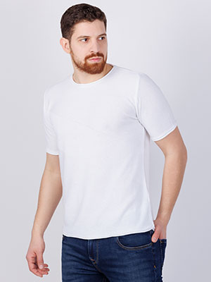 Тениска плетиво  бяла - 86008 - 12.00 лв