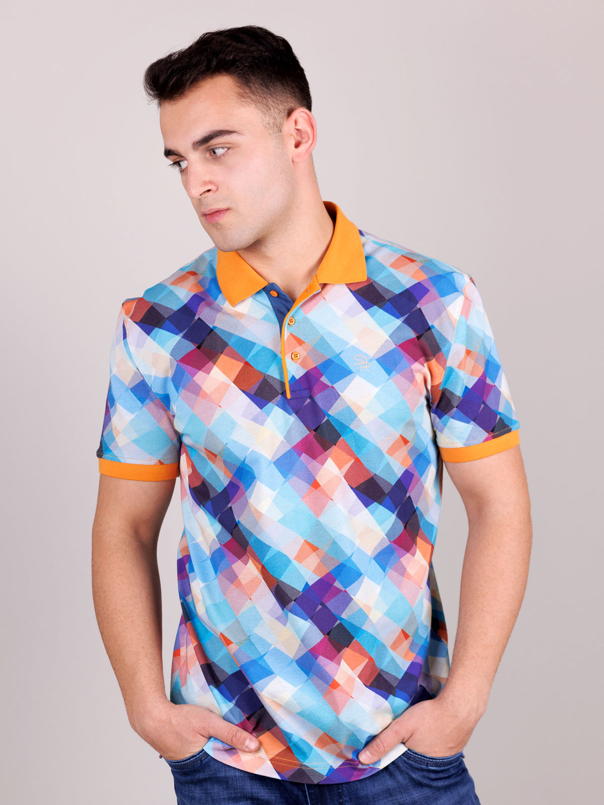Тениска с многоцветни квадрати - 93428 58.00 лв img4