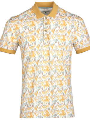 Тениска с жълти и сини фигури-93449-76.00 лв