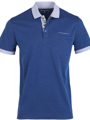 Мъжка тениска в син меланж - 93452 - 69.00 лв