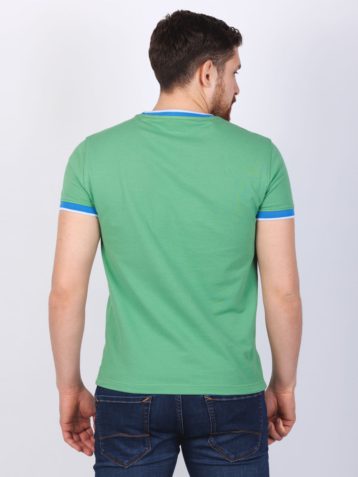 Мъжка тениска в зелено с печат str - 95364 34.00 лв img2
