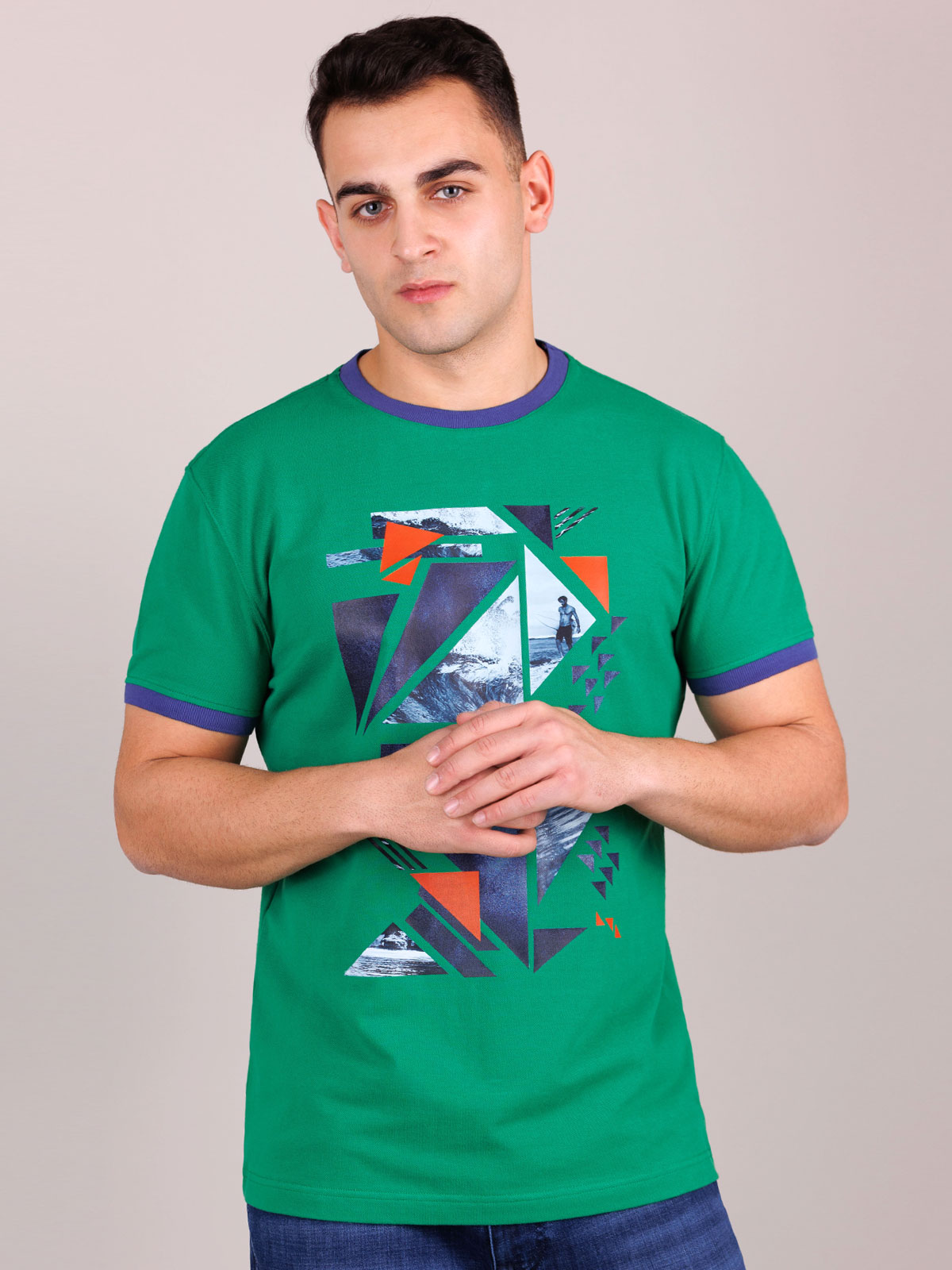 Тениска в зелено с летен дизайн - 95367 42.00 лв img3