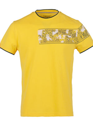 Блуза в жълто с печат пейсли-95371-49.00 лв