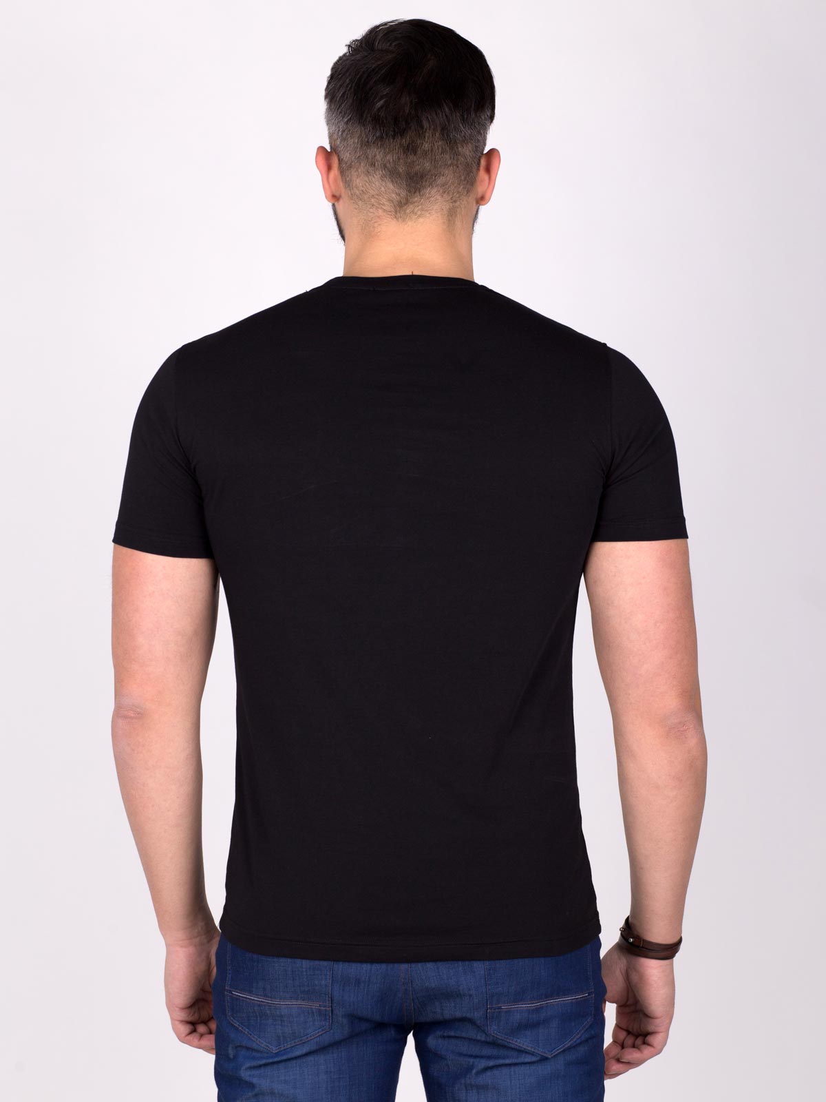 Тениска в черно с цикламен принт - 96345 12.00 лв img3