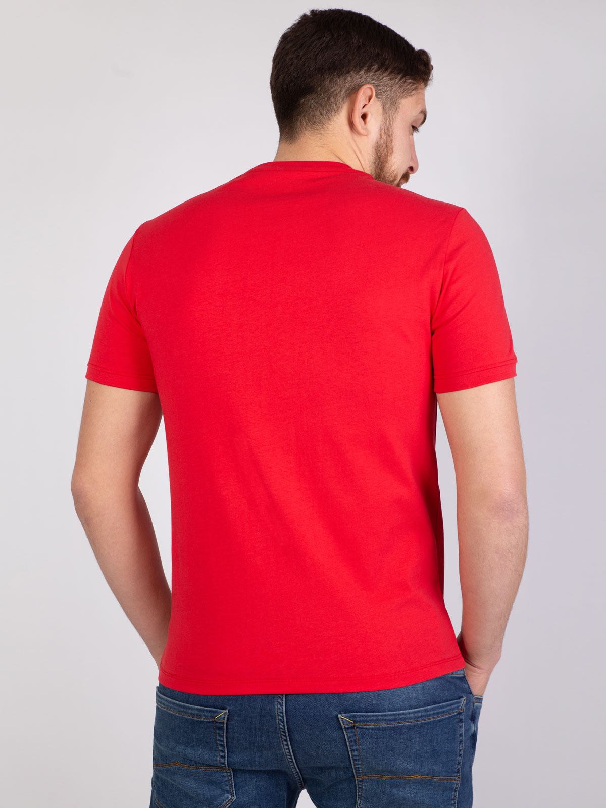 Червена тениска със син печат - 96389 39.00 лв img4