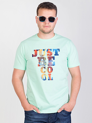 item:Тениска в цвят мента с принт - 96420 - 42.00 лв