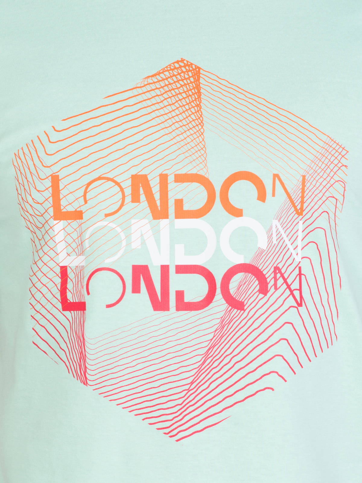 Ментовозелена тениска с принт london   - 96421 42.00 лв img2