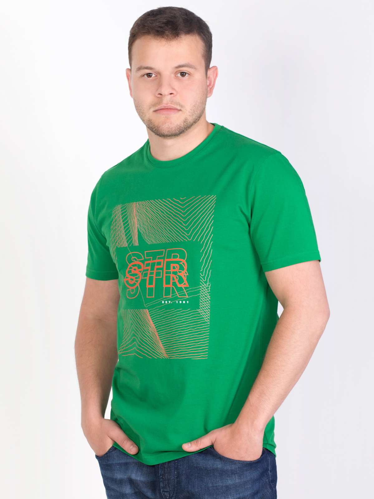 Тениска в ярко зелено с печат  - 96429 42.00 лв img3