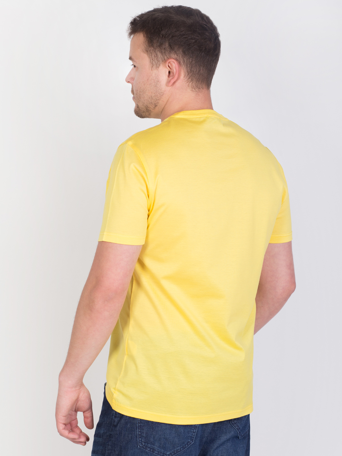 Жълта тениска от мерсеризиран памук - 96432 29.00 лв img4