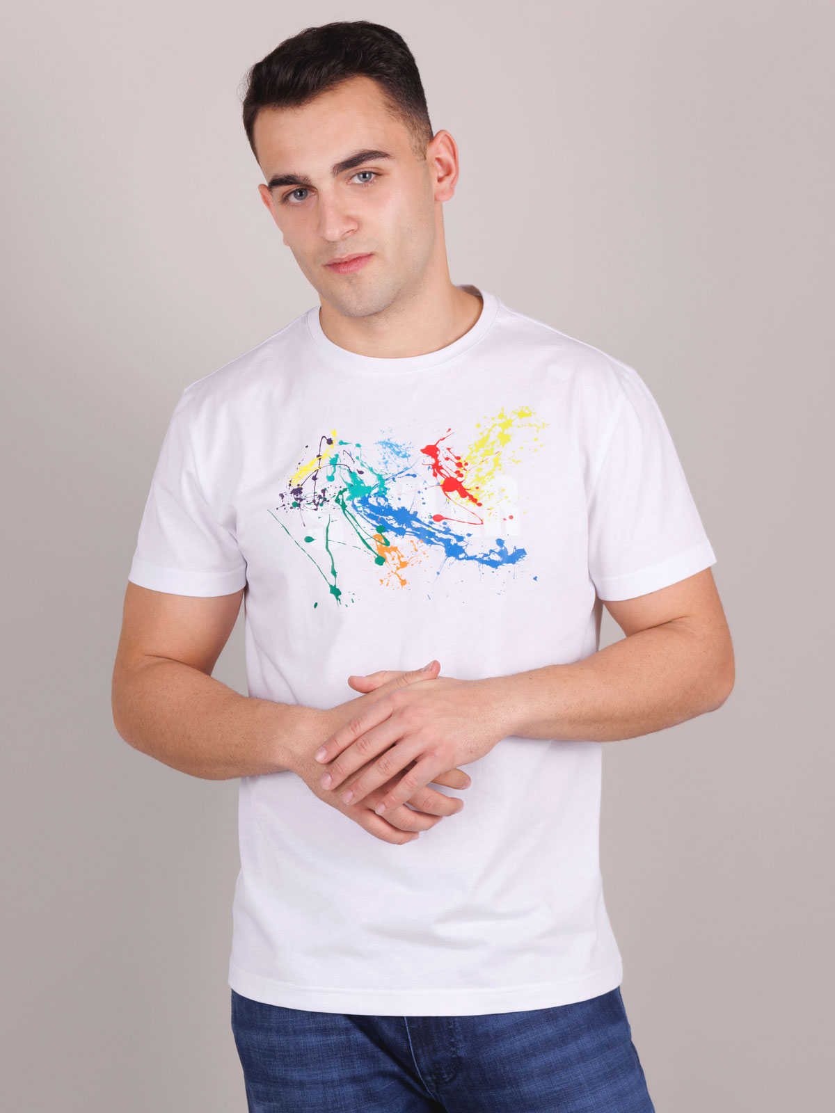 Мъжка тениска с ефектен печат - 96458 42.00 лв img4