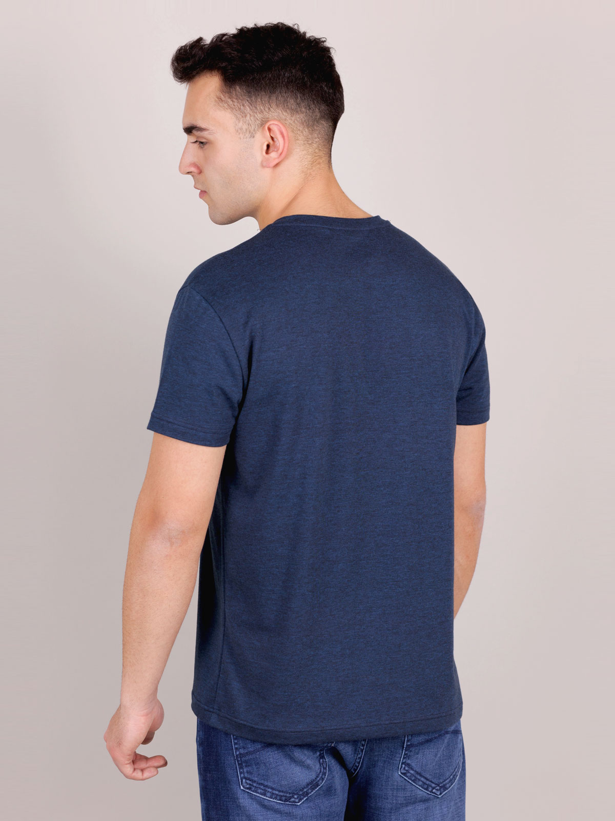 Мъжка тениска в синьо с цветен печат - 96461 42.00 лв img2