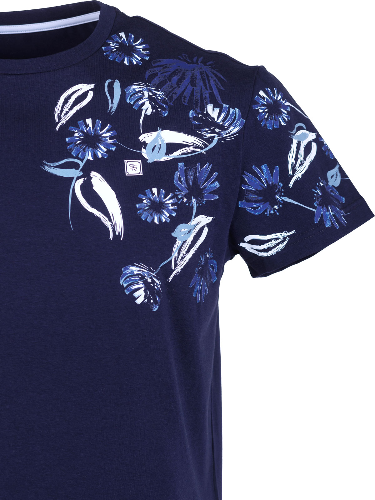 Тениска в синьо с печат цветя - 96472 49.00 лв img3