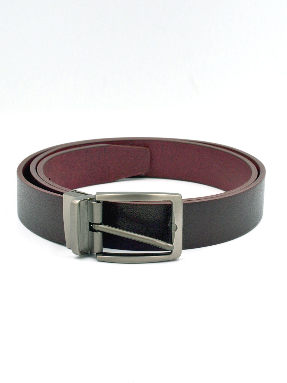 Мъжки колан в бордо с катарама