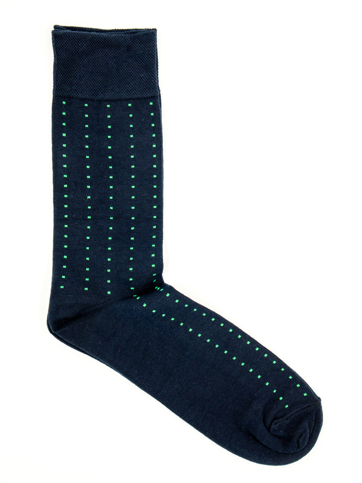 Тъмно сини чорапи със зелени квадрати
