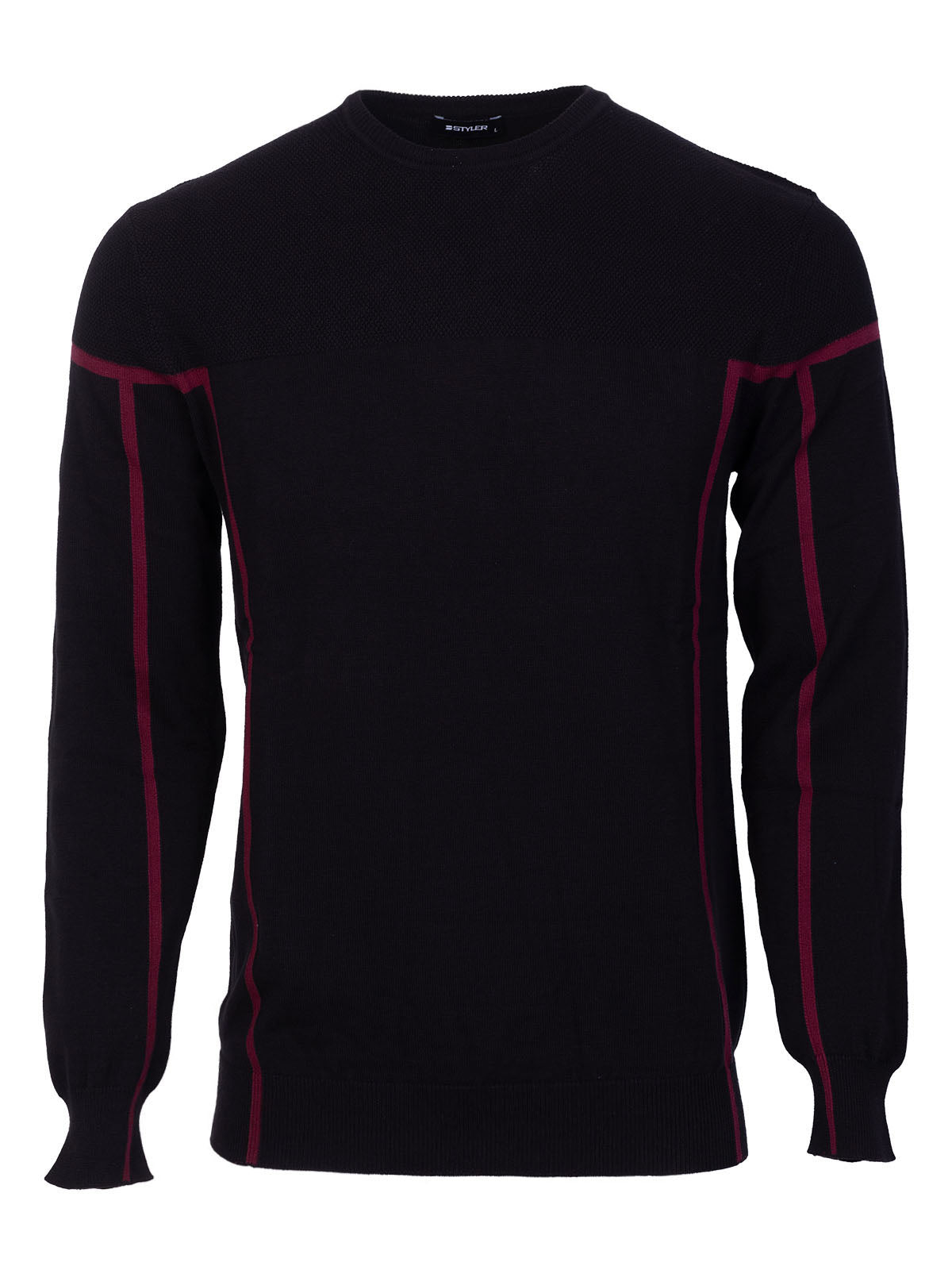 Блуза в черно с бордо ленти