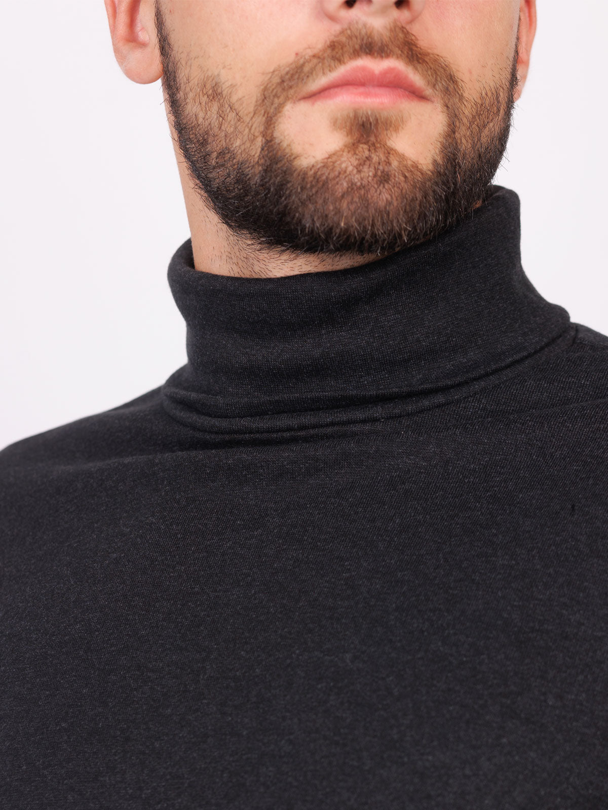 Памучно поло в тъмно сиво