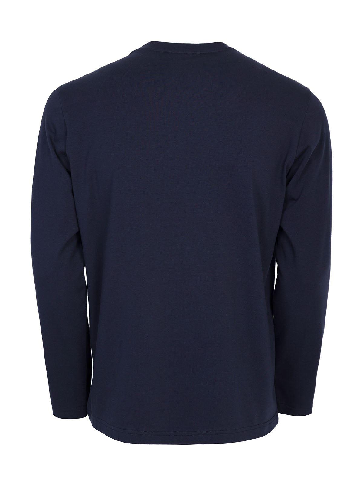 Блуза в тъмно синьо с ефектен принт