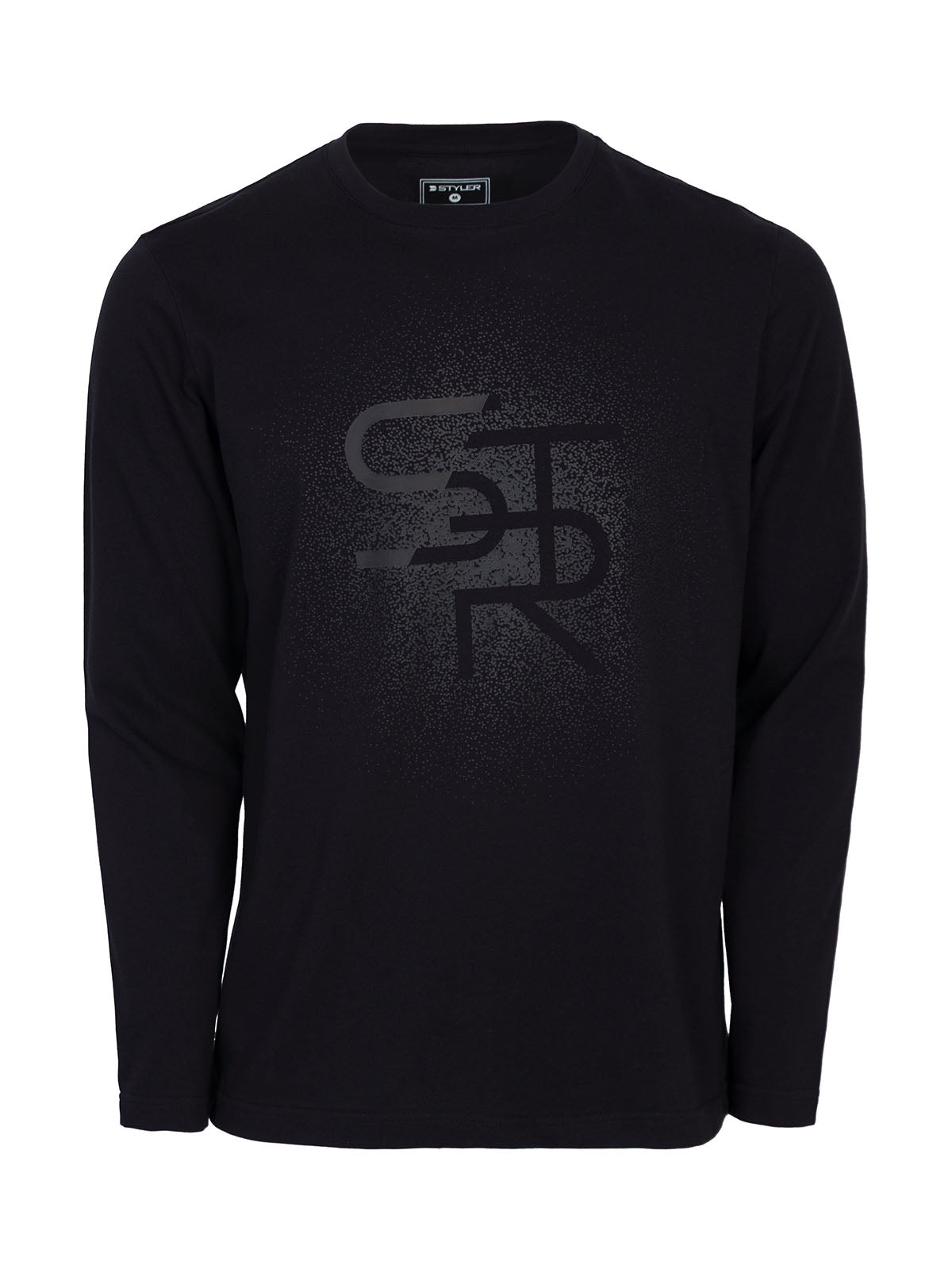 Блуза в цвят черен с принт