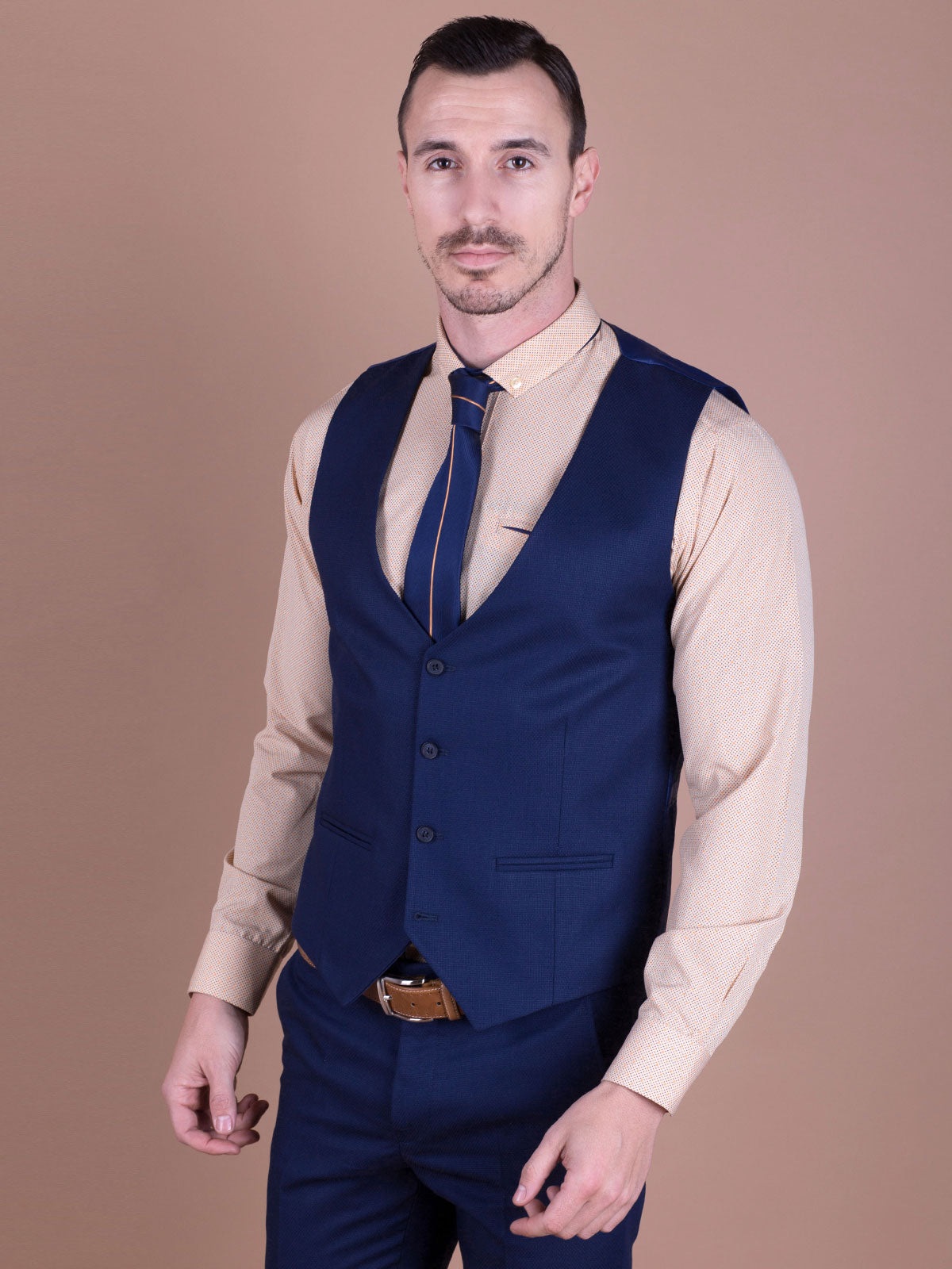Класически син елек