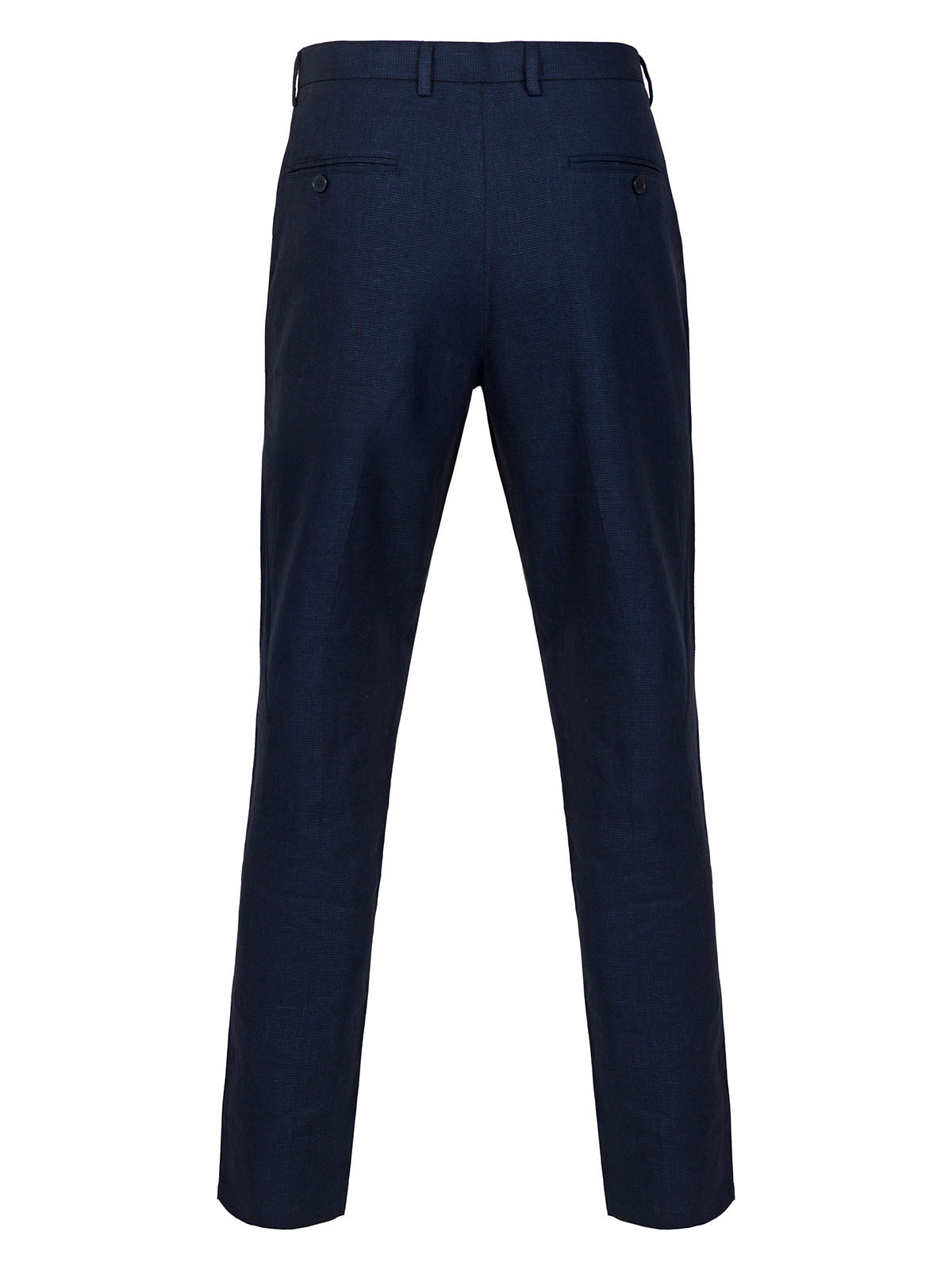 Тъмно син меланжиран ленен панталон