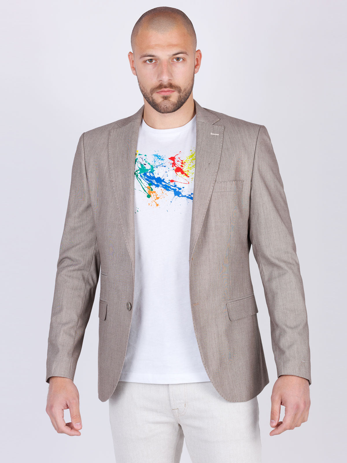 Мъжко сако от памук и лен