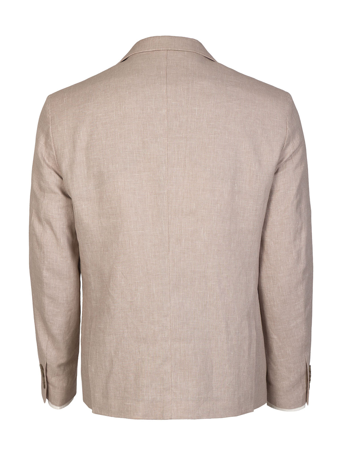 Бежово меланжирано ленено сако