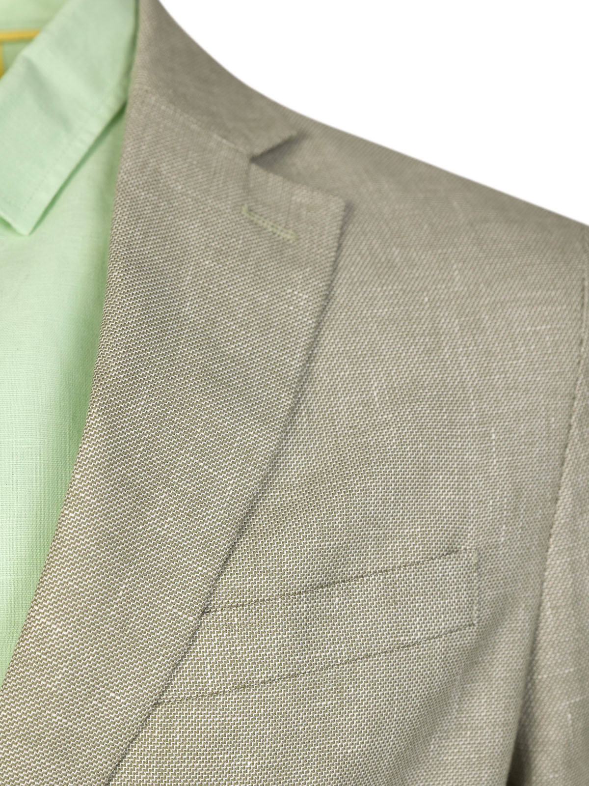 Зелено меланжирано ленено сако