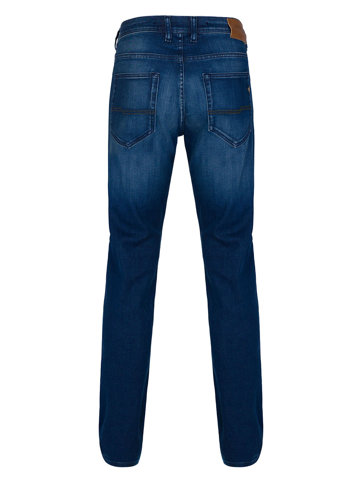 Мъжки дънки с трит ефект с камел акценти